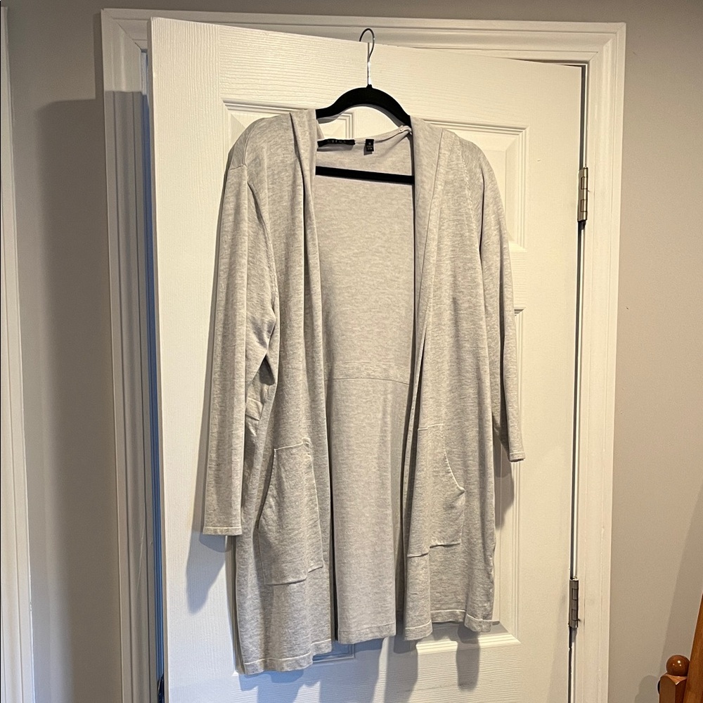 Cyrus Light Gray Women's Open Cardigan